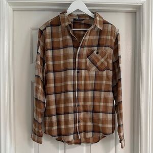 Alpine Tan and Black Plaid Shirt